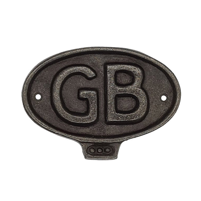 Door Sign Plaque Antique Style Cast Iron GB