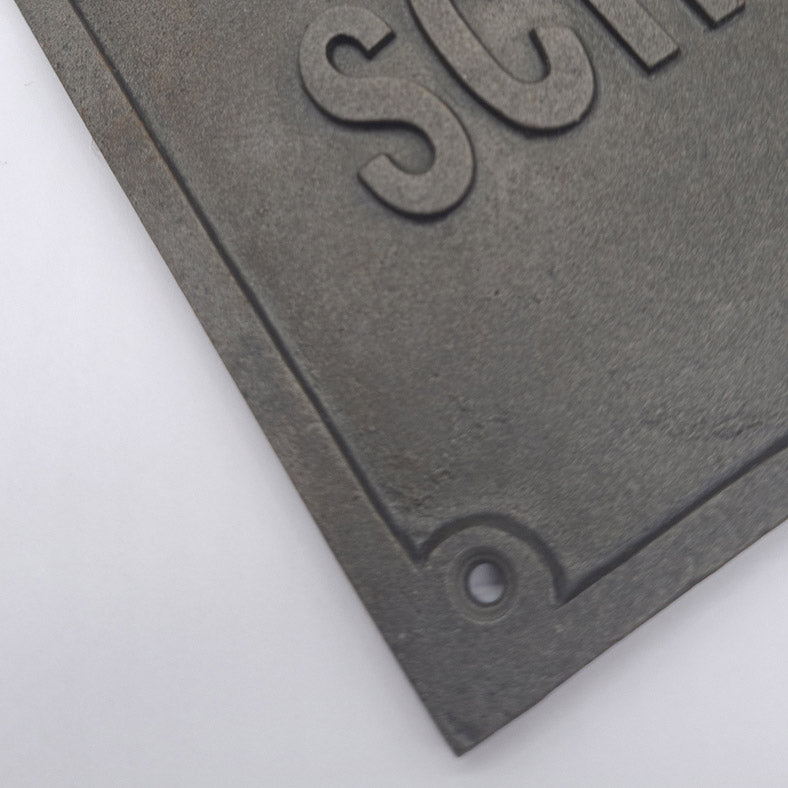 Door Sign Plaque Antique Style Cast Iron THE OLD SCHOOLHOUSE