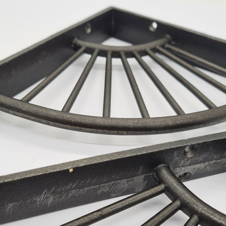 Pair of Shelf Brackets Antique Style Cast Iron SUNRISE 190 x 190