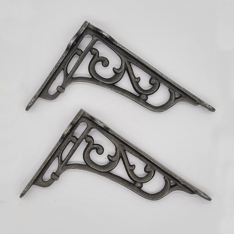 Pair of Shelf Brackets Antique Style Cast Iron HERITAGE 150 x 230