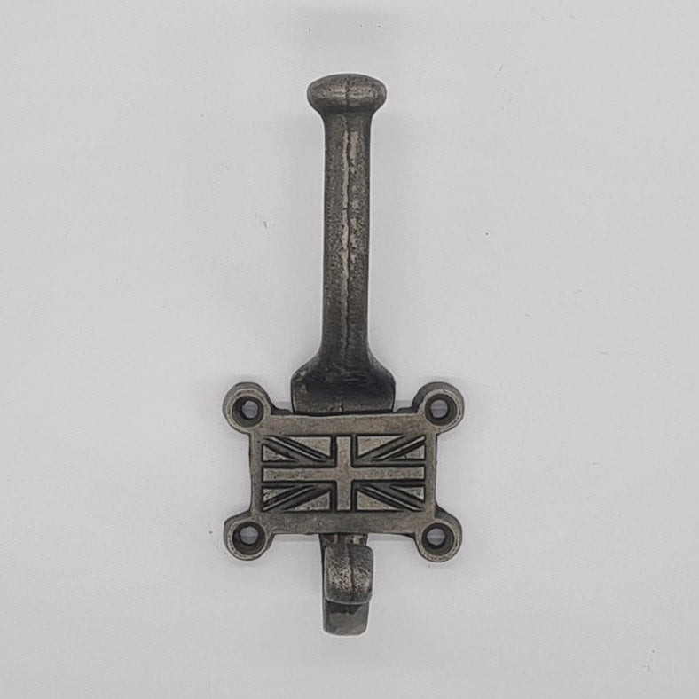 Antique Style Cast Iron Coat Hook UNION JACK