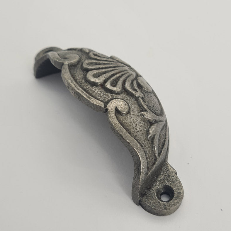 ADELPHI Fancy Swirl Antique Iron Cup Pull Handle 114mm