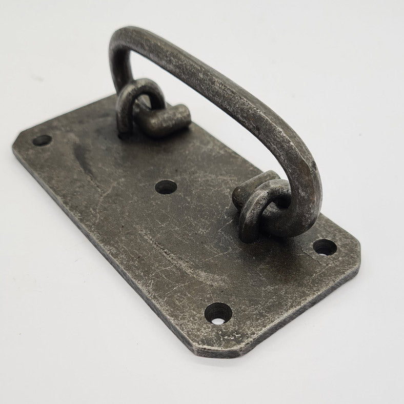 Chest Lifting Handle Plate Cast Antique Iron 130mm