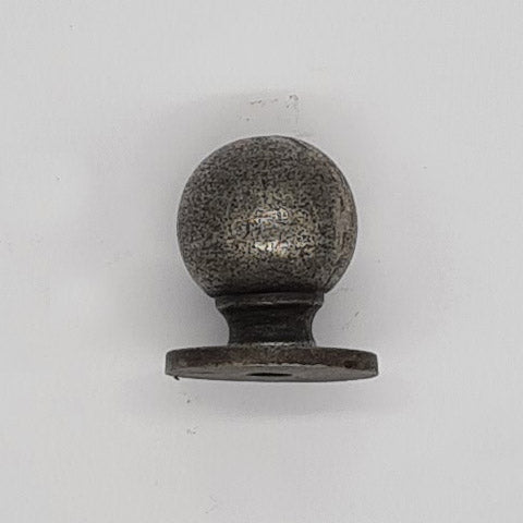 Ball Knob and Plate Cast Antique Iron 32mm