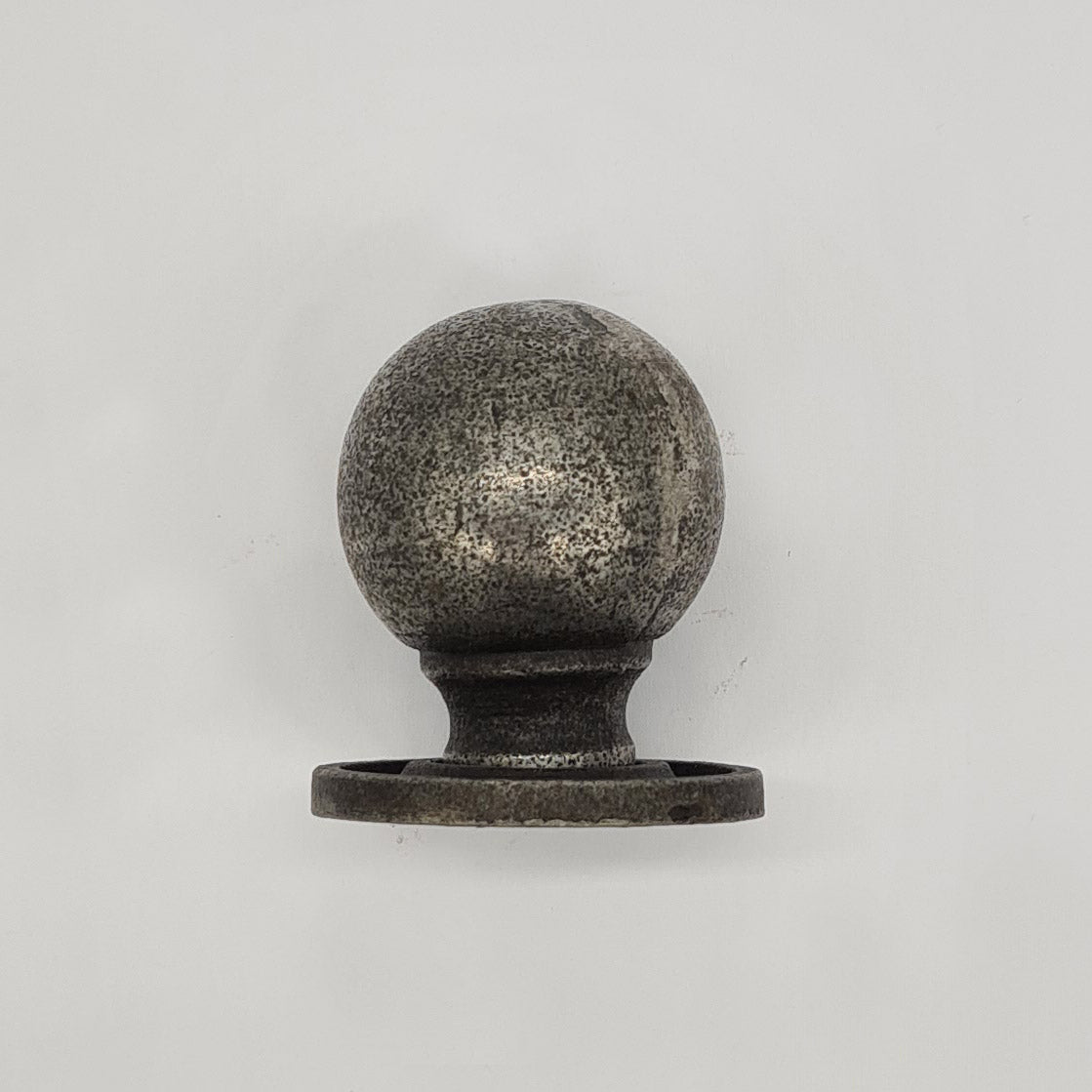 Ball Knob and Plate Cast Antique Iron 32mm