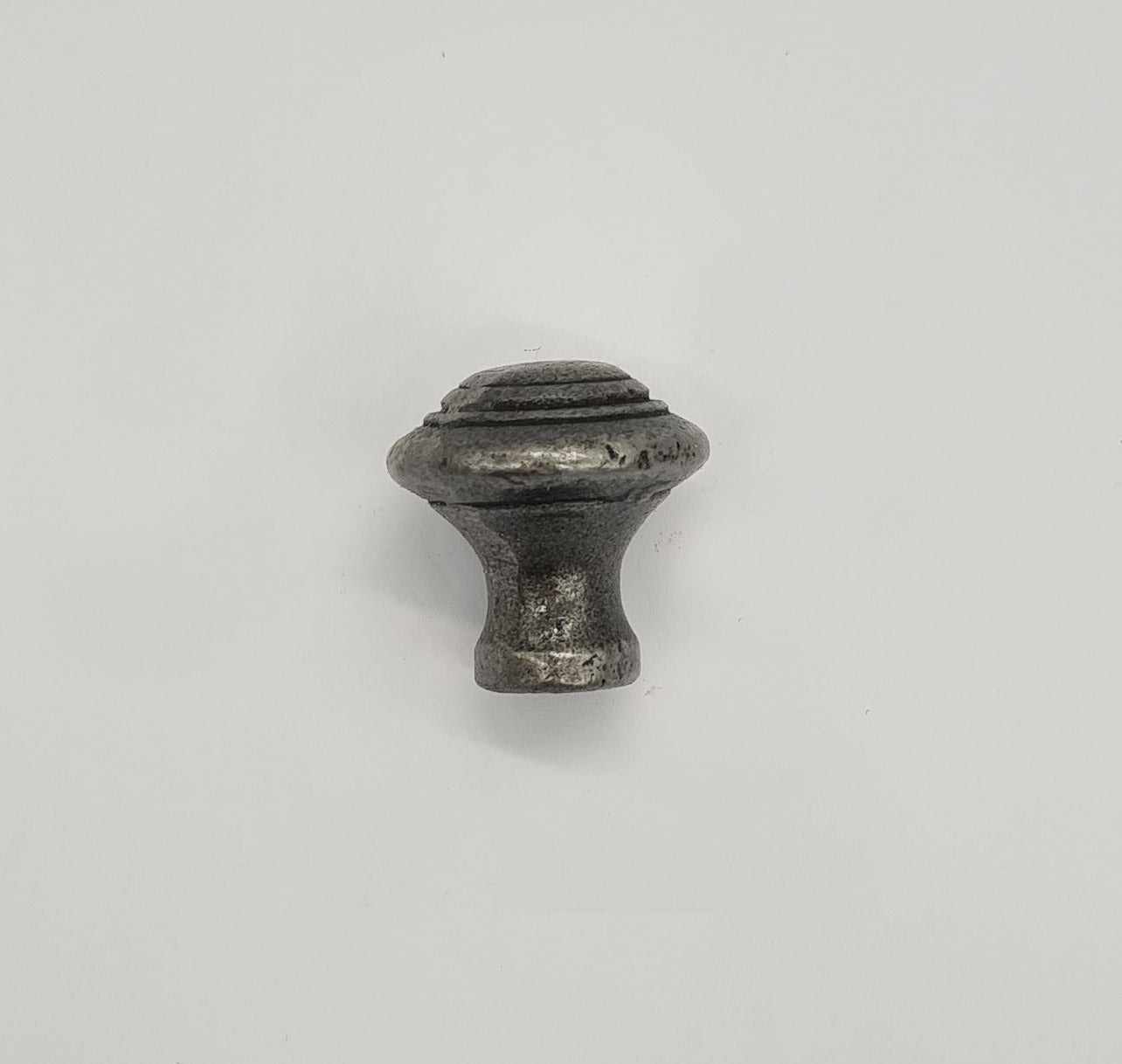 Domed Knob with Circular Rings Antique Iron 25mm
