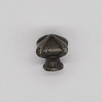 Square Pyramid Knob with Circular Rings Antique Iron 32mm