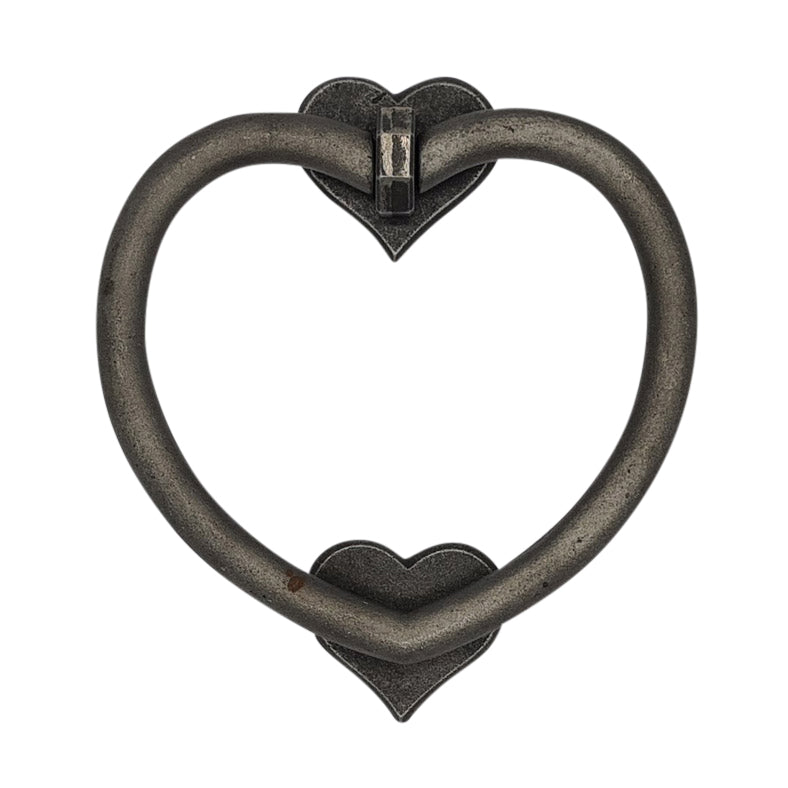 Door Knocker LOVE HEART Shape Cast Antique Iron 170mm