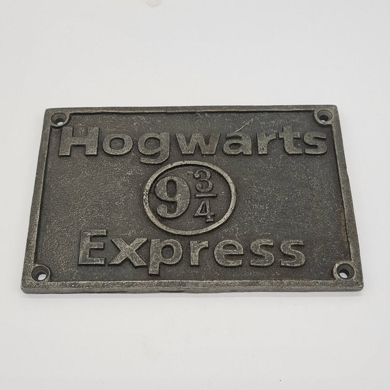 Harry Potter HOGWARTS EXPRESS 9 3/4 Cast Iron Vintage Plaque