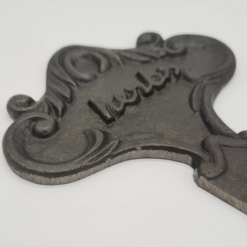 Cast Iron plant stake with HERBS design