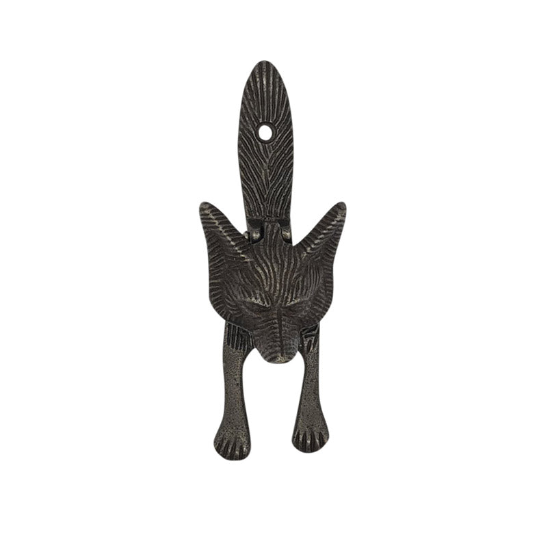 Door Knocker Cast Antique Iron with FOX Design