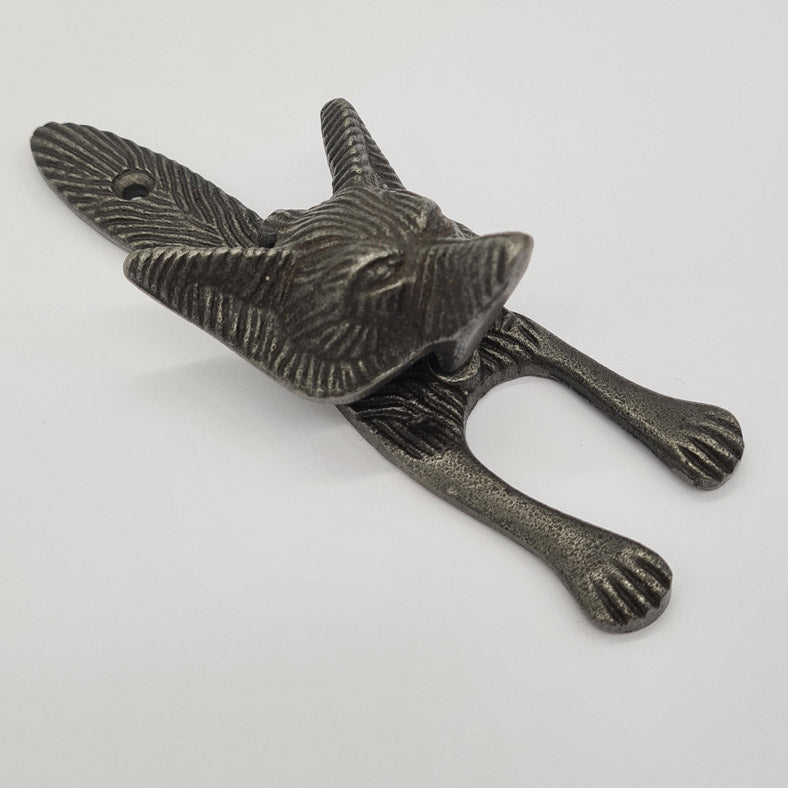 Door Knocker Cast Antique Iron with FOX Design
