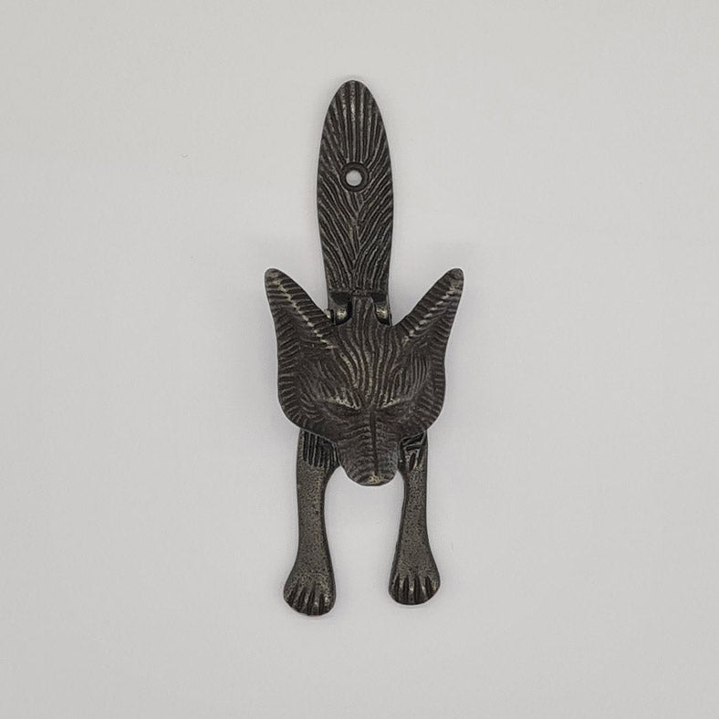 Door Knocker Cast Antique Iron with FOX Design