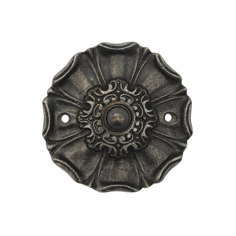 Ornate Antique Style Cast Iron Doorbell Push Button