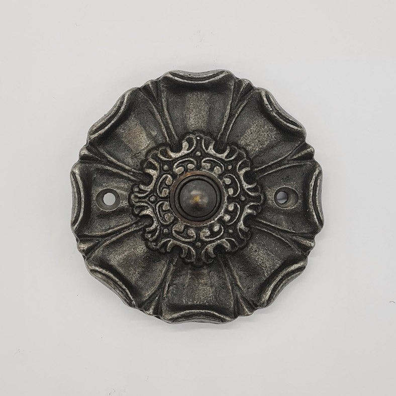 Ornate Antique Style Cast Iron Doorbell Push Button