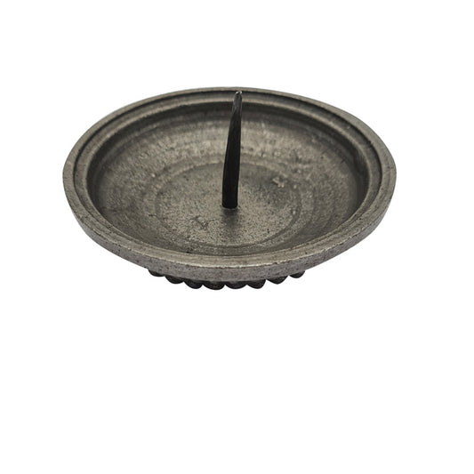 Candle Holder Base with Spike Antique Cast Iron 75mm