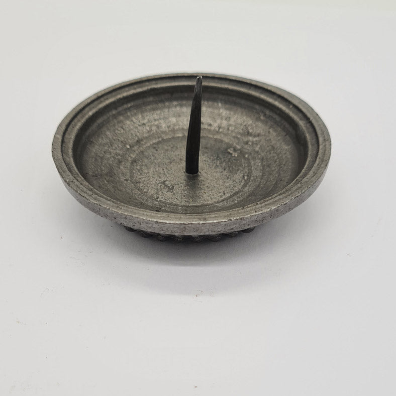 Candle Holder Base with Spike Antique Cast Iron 75mm