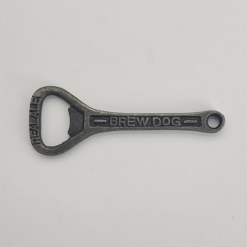 Hand Held Bottle Opener Antique Style Cast Iron BREW DOG