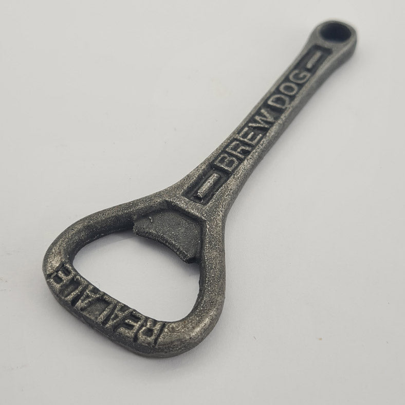 Hand Held Bottle Opener Antique Style Cast Iron BREW DOG