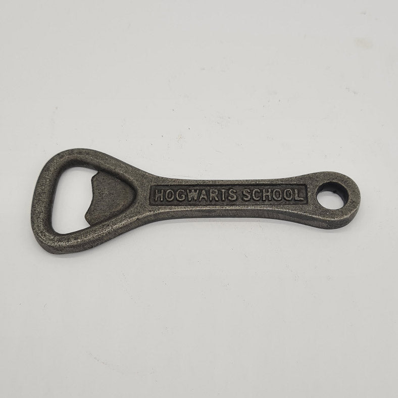 Hand Held Bottle Opener Antique Style Cast Iron HOGWARTS