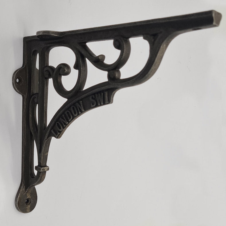 Pair of Shelf Brackets Antique Style Cast Iron LONDON SW1 180 x 200