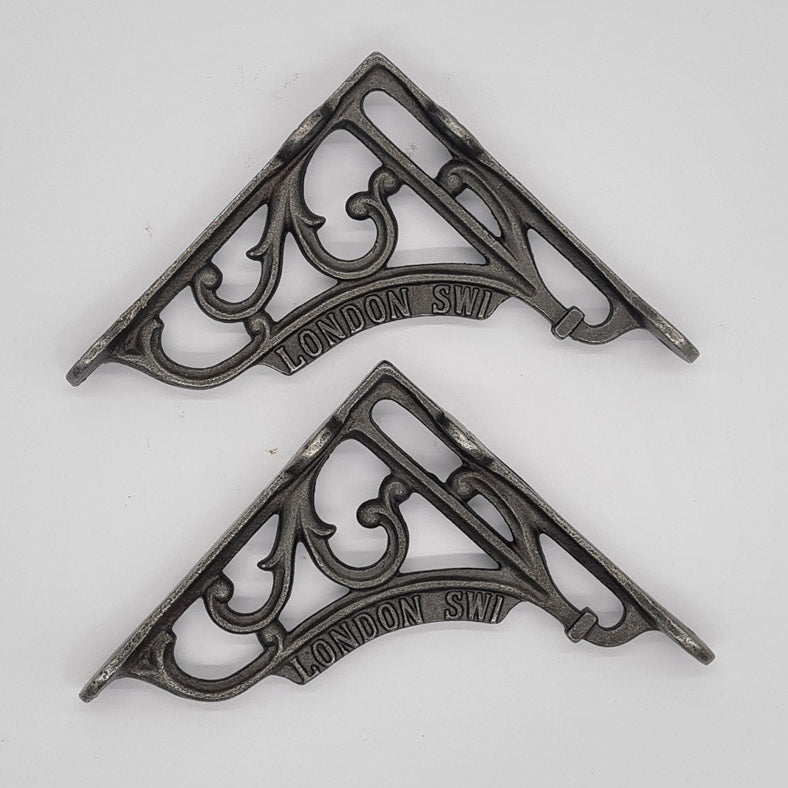 Pair of Shelf Brackets Antique Style Cast Iron LONDON SW1 150 x 150