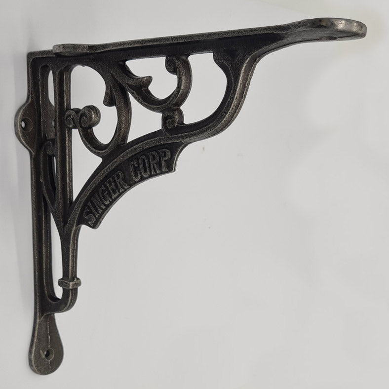 Pair of Shelf Brackets Antique Style Cast Iron SINGER CORP 200 x 200