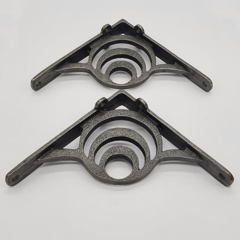 Pair of Shelf Brackets Antique Style Cast Iron LUNAR 150 x 150