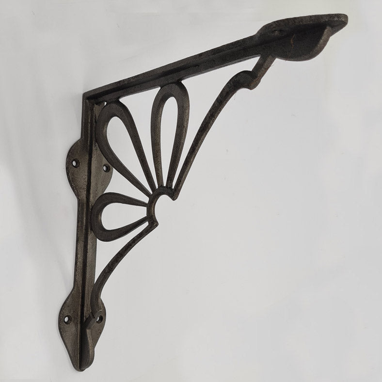 Pair of Shelf Brackets Antique Style Cast Iron DAISY 230 x 230