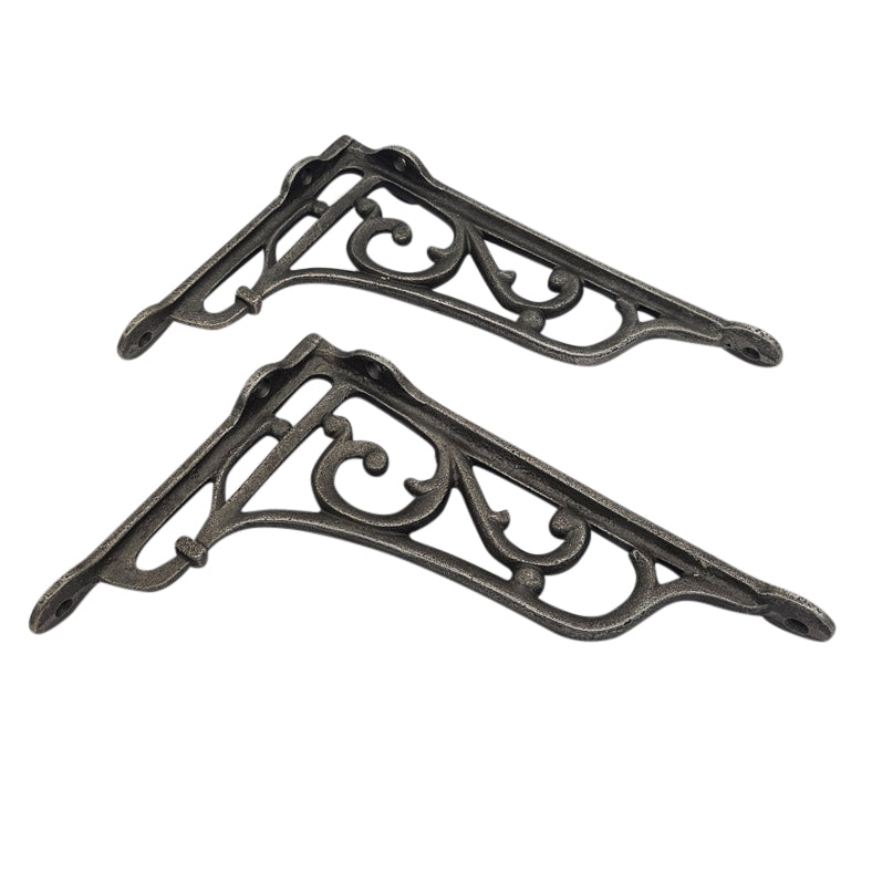 Pair of Shelf Brackets Antique Style Cast Iron HERITAGE 150 x 230