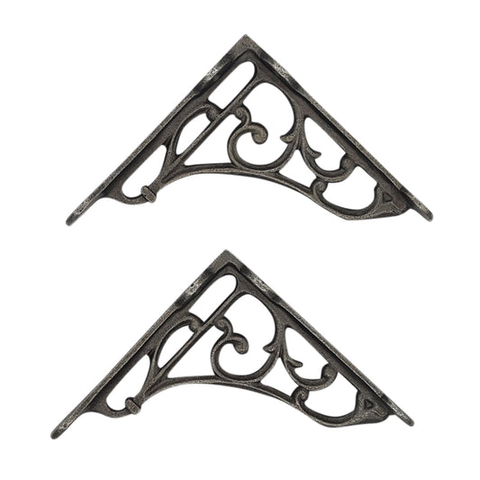 Pair of Shelf Brackets Antique Style Cast Iron HERITAGE 125 x 125