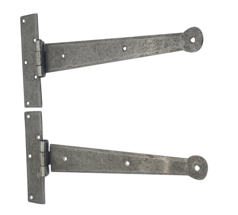 Pair of Hinges Decorative Antique Style Cast Iron TEE 250mm