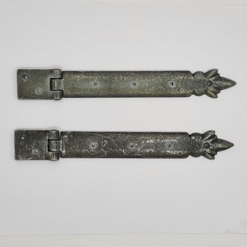 Pair of Hinges Decorative Antique Style Cast Iron STRAP 280mm