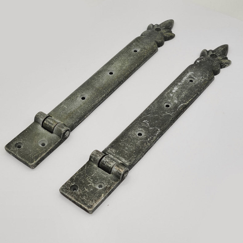 Pair of Hinges Decorative Antique Style Cast Iron STRAP 280mm