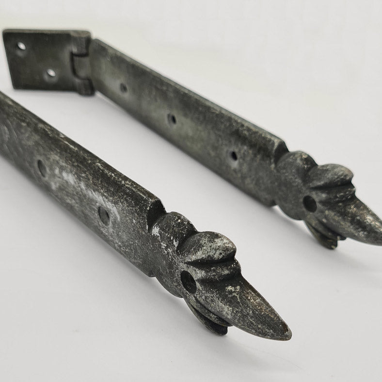 Pair of Hinges Decorative Antique Style Cast Iron STRAP 280mm