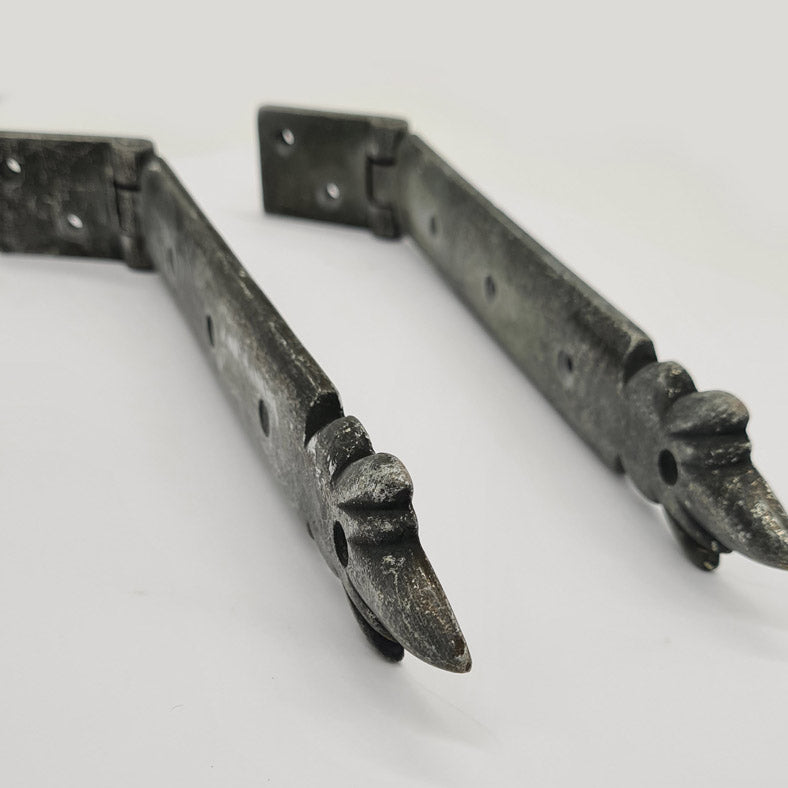 Pair of Hinges Decorative Antique Style Cast Iron STRAP 280mm