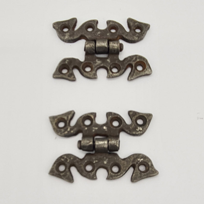 Pair of Hinges Decorative Antique Style Cast Iron SNAKE 70mm