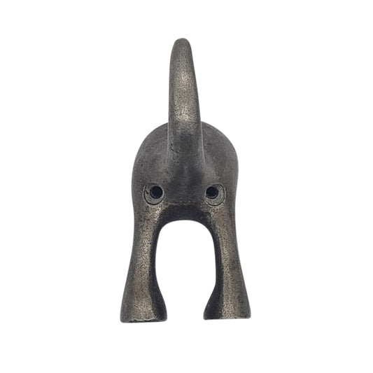 Heavy Duty Solid Cast Iron DOG TAIL Coat Hook - 80mm