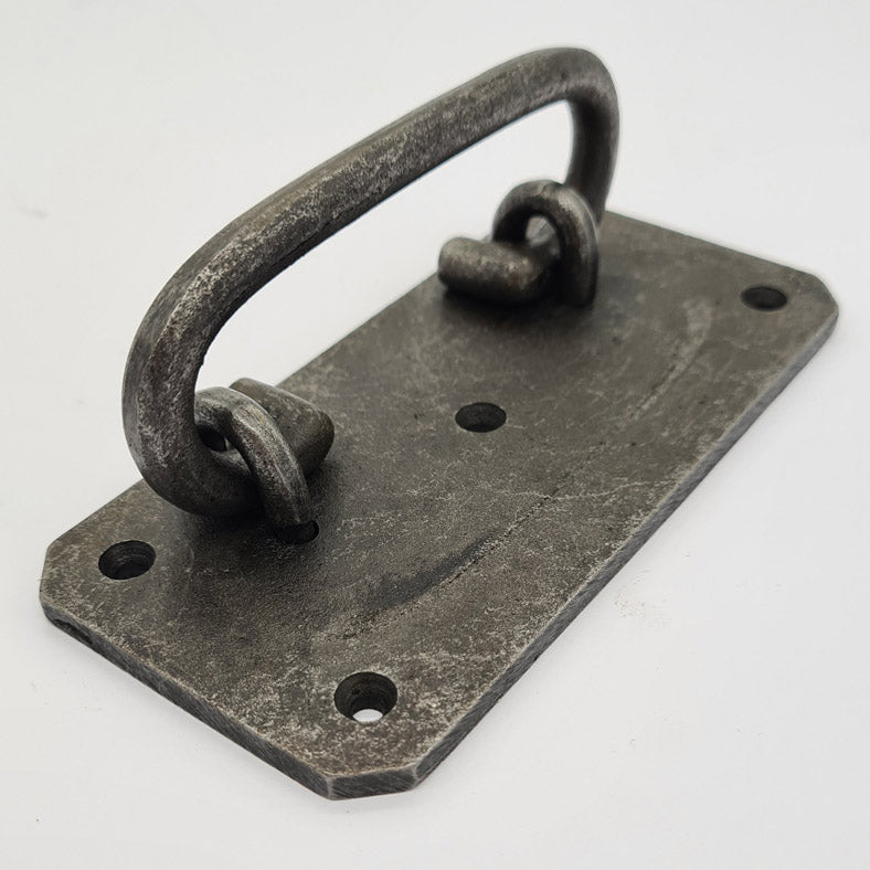 Chest Lifting Handle Plate Cast Antique Iron 130mm