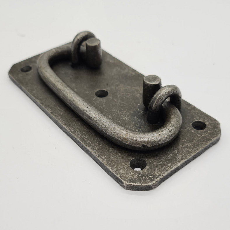 Chest Lifting Handle Plate Cast Antique Iron 130mm