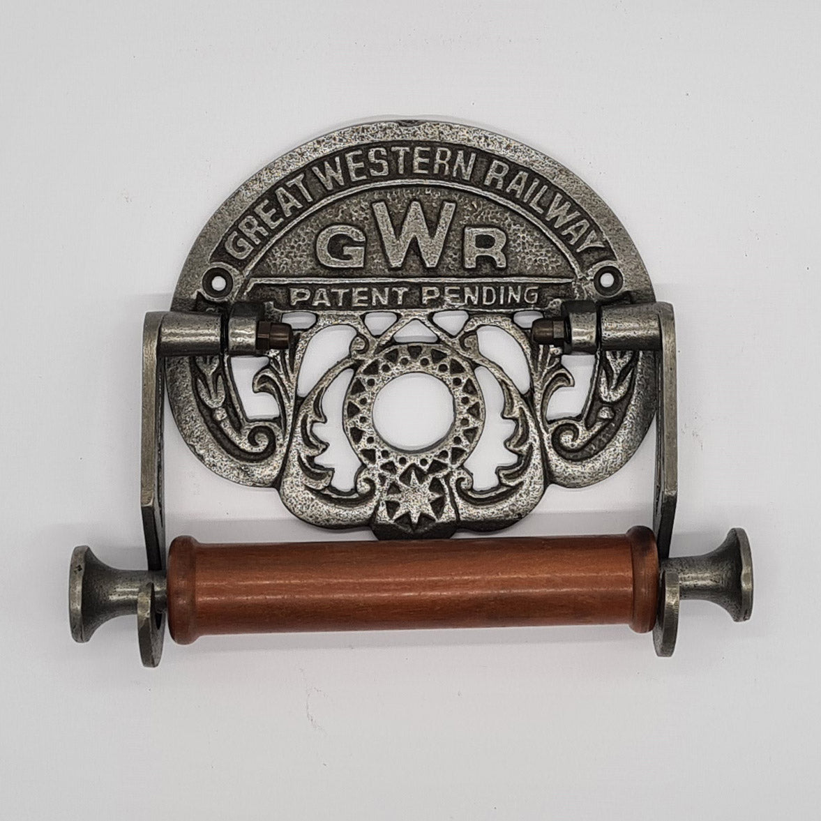 Antique Iron Toilet Roll Holder Ornate GWR