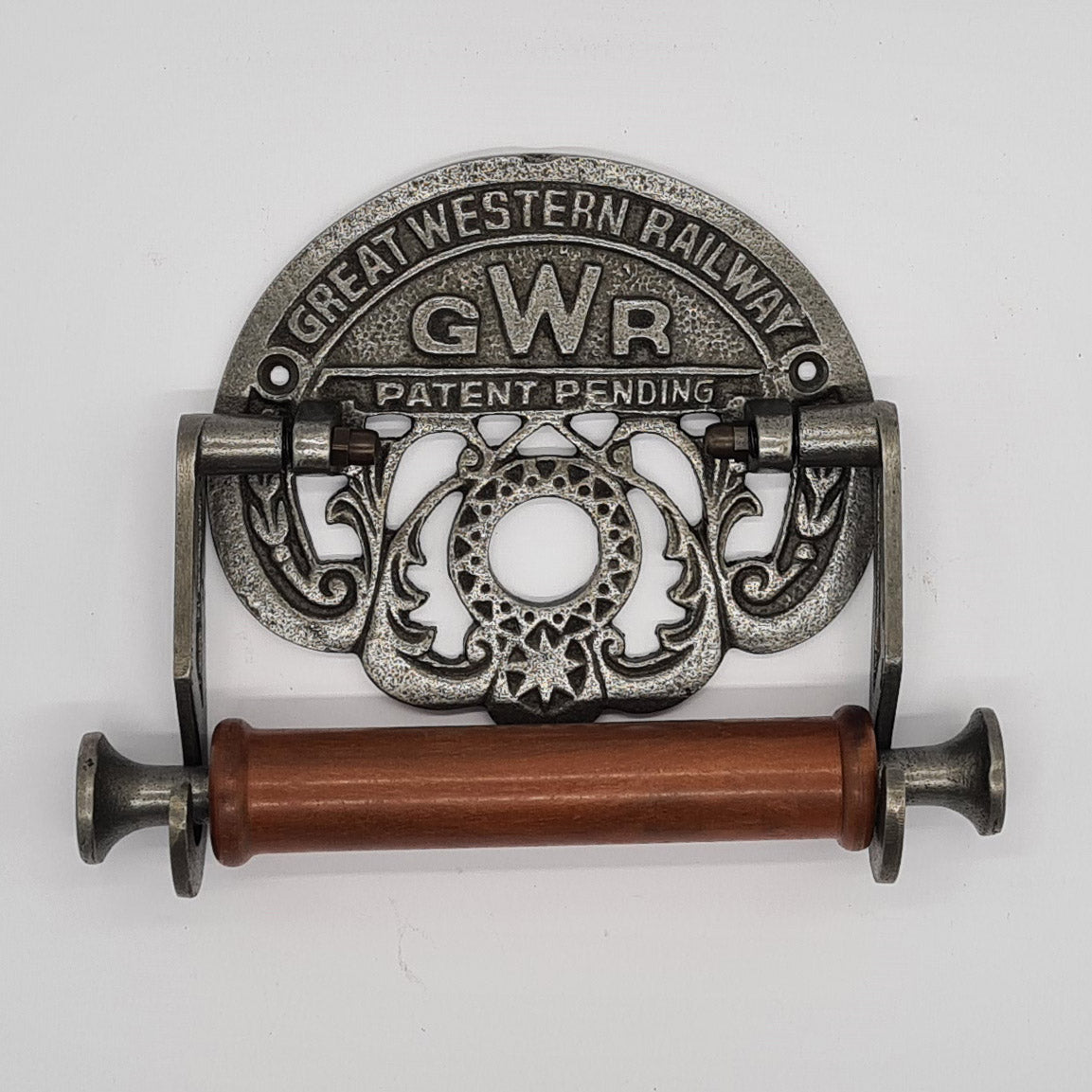 Antique Iron Toilet Roll Holder Ornate GWR