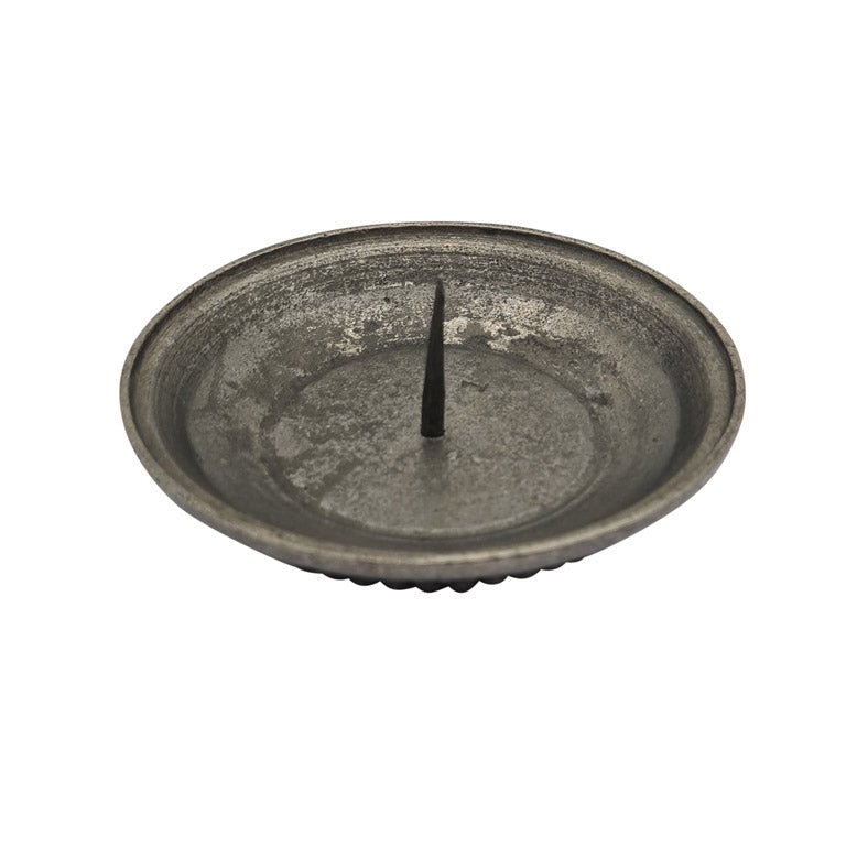 Candle Holder Base with Spike Antique Cast Iron 100mm