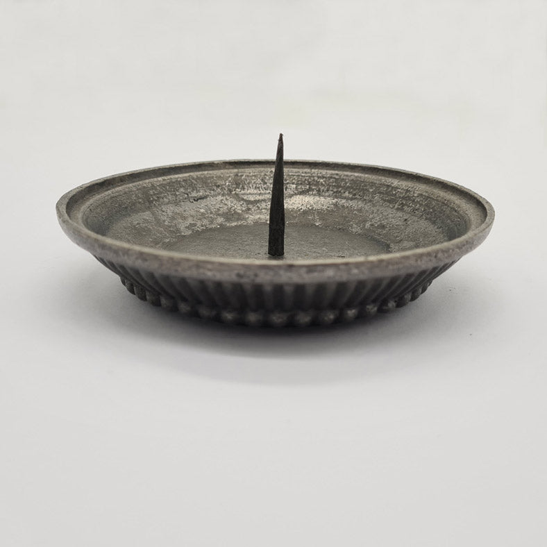 Candle Holder Base with Spike Antique Cast Iron 100mm