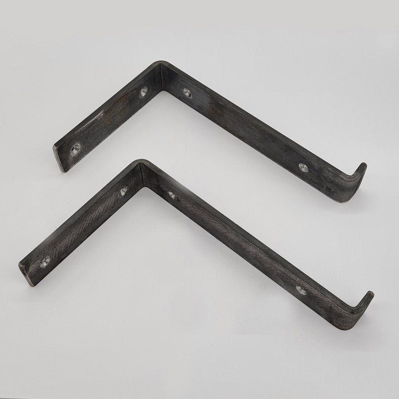 Pair of Heavy Duty Shelf Brackets for 9" Scaffold Board 225mm Bend DOWN