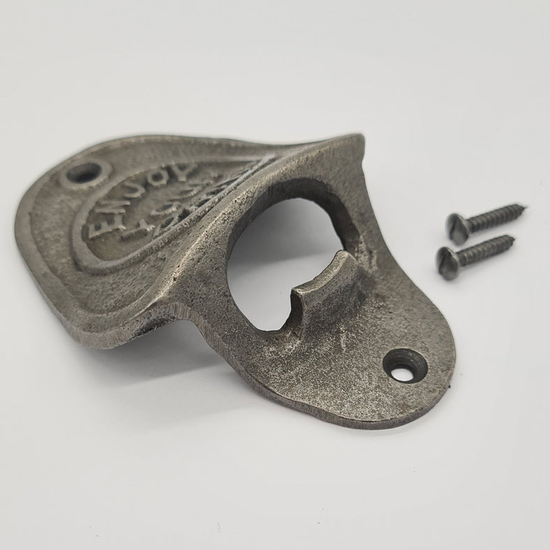 Bottle Opener Antique Style Cast Iron ENJOY YOUR DRINK