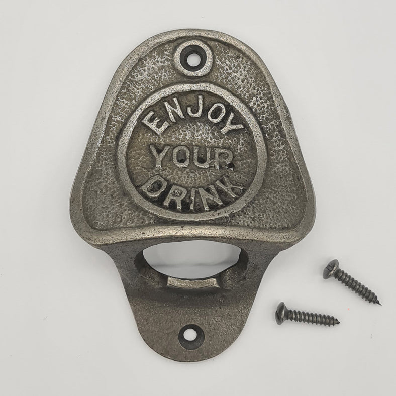 Bottle Opener Antique Style Cast Iron ENJOY YOUR DRINK